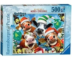 Ravensburger Dėlionė 500 vnt. - Linksmi Kalėdų gyvūnai