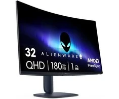 Žaidimų monitorius Dell Alienware Gaming AW3225DM /Išlenktas/VA 2560x1440/ 16:9 /180 Hz/ 1 ms/ 400cd/m2 /AMD FreeSyncTM/VESA AdaptiveSync/Juodas