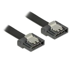 Delock SATA - SATA, 0,1m, Juoda (83838)