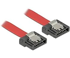 DELOCK Cable SATA FLEXI 6 Gb/s 30cm raudono metalo