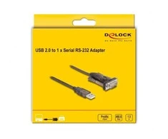 DLC DeLOCK 62646 serijinis kabelis Juoda 1,5 m USB A tipo DB-9