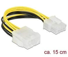 DELOCK Stromkabel EPS 8Pin St/Bu 15cm Verlängerungskabel