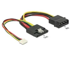 Delock DELOCK maitinimo kabelis SATA 15Pin Bu > Molex 4Pin St + 4Pin Bu