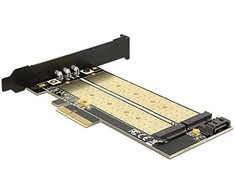 Delock PCIe x4 > 1 x M.2 Key B 1 x M.2 Key M žemo profilio formos faktorius