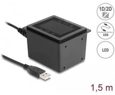 Etikečių spausdintuvas Delock USB Barcode Scanner 1D and 2D wired for stationary installation - German Version, Built-in bar code reader, CMOS, Code 128, Code 39, EAN-13, EAN-8, Interleaved 2 of 5, PDF417, Data Matrix, Micro QR Code, QR Code, 752 x 480 pikselių