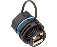 Delock kabelio jungtis RJ45 lizdas RJ45 lizdas Cat.6A su sandarinimo dangteliu