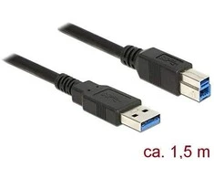DELOCK Cable USB 3.0 Type-A male > USB 3.0 Type-B male 1,5 m juodas