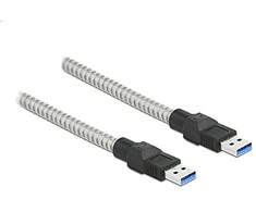 DELOCK USB 3.2 Gen 1 A tipo kištukinis kabelis su metaliniu apvalkalu 1 m.
