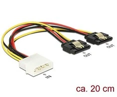 Delock Molex - SATA x2, 0.2m, Multicolor (85237)