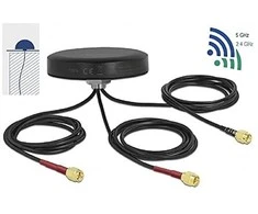 Delock LTE MIMO dviejų juostų WLAN 802.11 ac/ax/a/h/b/g/n antena