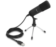 Delock Professional USB kondensacinis mikrofonas 24 bitų / 192 kHz