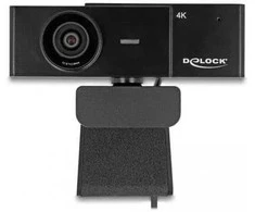 Delock USB UHD Webcam mit Mikrofonas 4K 30 Hz 110° Blickwinkel und Stativ