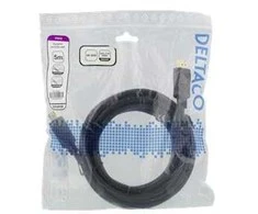 DELTACO „DisplayPort“ kabelis, 5 m, 4K UHD, DP 1.2, juodas DP-1050D