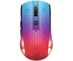 Belaidė pusiau permatoma DELTACO GAMING žaidimų pelė, DM320, RGB, itin lengva, juoda / GAM-145
