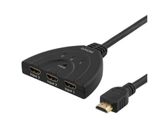 DELTACO 3 prievadų HDMI Pigtail jungiklis / HDMI-7001