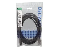 Patch kabelis DELTACO U/UTP High Flex Cat6, 3m, vyta šerdis, 24AWG, 500MHz, LSZH, juodas / UUTP-1504