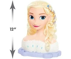 Maki Lėlė Didelė Plaukų Šukavimo Ir Formavimo Galva Prabangi Princesė Disney Elsa Frozen +priedai