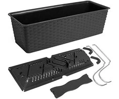 Prosperplast Lovelis su laikikliu Ratolla Antracyt, 38,6 x 15,4 x 14,2 cm