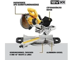 Akumuliatorinės skersinio pjovimo staklės DeWalt DCS365N-XJ