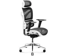 Ergonominė kėdė DIABLO V-COMMANDER, Juodos/ Baltos spalvos