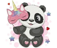 Diamond Dotz Dante Deimantinė mozaika Panda Corn, 22X22 cm