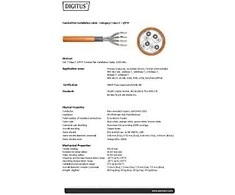 Digitus DK-1743-VH-050 tinklo kabelis Oranžinė 50 m Cat7 S/FTP (S-STP)