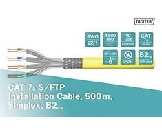 Digitus Professional Assmann Electronic DIGITUS Montavimo kabelis cat.7 S/FTP B2ca vientisas laidas AWG 23/1 LSOH 500m oranžinis ritė