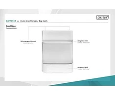 Digitus ZUB Digitus Under-Desk Storage / Pocket Tray baltas