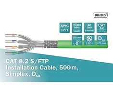 Assmann Electronic DIGITUS CAT 8.2 S/FTP montavimo kabelis 500m Simplex Dca