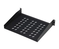 „Digitus“ | Fiksuota lentyna stelažams | DN-19 TRAY-2-55-SW | Fiksuoto montavimo lentynas galima lengvai sumontuoti ant dviejų priekinių 483 mm (19 colių) profilio bėgelių jūsų 483 mm (19 colių) tinklo arba serverių spintoje. Dėl stabilaus, perforuoto plieno lakšto, pasižyminčio didele apkrova, jie yra optimalus paviršius komponentams, kurie netinka 483 mm (19 colių). | Juodas
