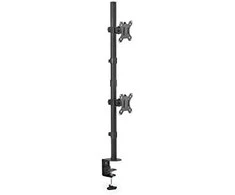 „Digitus“ stalo laikiklis | DA-90438 | Reguliuojamas aukštis, pasukamas, pakreipiamas, pasukamas | 17–32 coliai | Maksimalus svoris (talpa) 2 x 8kg | Juodas