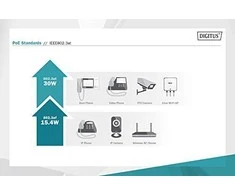 Šakotuvas DIGITUS pramoninis Gigabit Ethernet PoE+ purkštukas, 802.3 af/at, 60 W | Pirštas