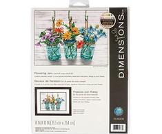 DIMENSIONS Simplicity Creative Corp Gėlės masoniniuose stiklainiuose D70-35378