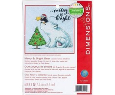 DIMENSIONS Simplicity Creative Corp Kryželiu siuvinėjimo rinkinys "Merry &amp; Bright Bear" D70-08990