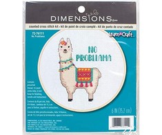 DIMENSIONS Simplicity Creative Corp Kryželių siuvinėjimo rinkinys su lanku "No Probllama" D72-76111