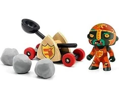 Djeco Arty Toys - Riteriai - Baldy ir jo katapulta ( DJ06731 )
