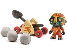 Djeco Arty Toys figūrėlės - Riteriai - Baldy ir jo katapulta ( DJ06731 )