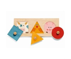 Djeco Medinė dėlionė - Trys geometrinės figūros ( DJ06200 )
