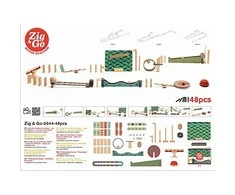 Djeco Statybos - Zig &amp; Go - Didelė siena - 48 vnt ( DJ05644 )