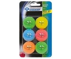 Stalo teniso kamuoliukai DONIC P40+ Colour 6vnt