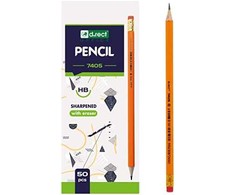 Išversta produkto antraštė: D.Rect Pieštukas HB 7405 medinis su trintuku (50 vnt.) D.RECT