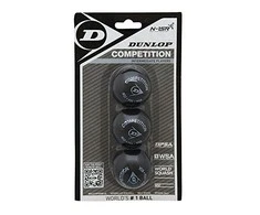 Dunlop Skvošo kamuoliukas Competition 3-blister,1gelt.taš