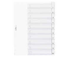 Durable DURABLE Register A4 mit umschweißten Taben 10tlg. Transp