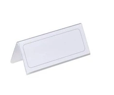 Pastatomos vardinės stalo kortelės DURABLE, 61/122 x 150 mm
