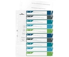 Laikiklis Durable DURABLE Register A4 + 10tlg. 1-10 farbige Taben+trans. Form.