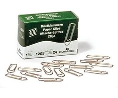 Sąvaržėlės Durable, geltono metalo, 32mm, apvalios (100) 1104-202