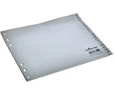 Durable Patvarūs Įdėklai A4 PP LYGIS A-Z ALFABETINĖ PILKA 20 ILGUS Įdėklai