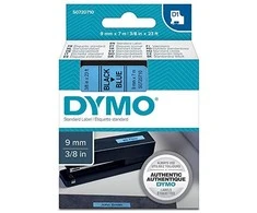 DYMO D1 Juostelė 9mm x 7m / juodas ant mėlynos (40916 / S0720710)