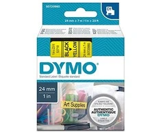 Juostelė DYMO D1 24mm x 7m, juoda ant geltono / S0720980 53718