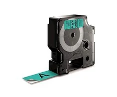 D1, prekės ženklo juosta, 19mm, juodas tekstas ant žalios juostos, 7m - 45800 DYMO / S0720890